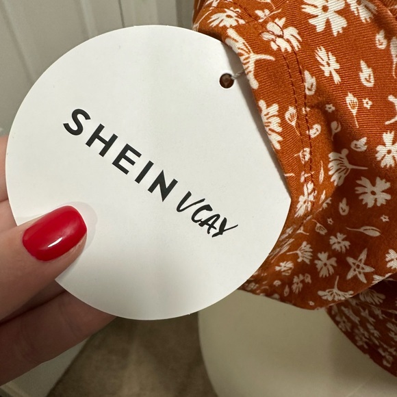 Multi-Way Tie Crop Top Rust Orange Floral NWT Plus Size - Picture 5 of 8